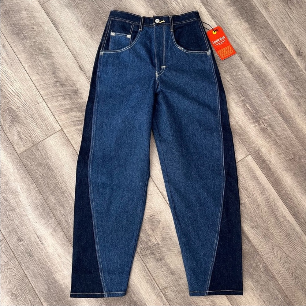 Levi's High Rise Two-Tone Blue Jeans